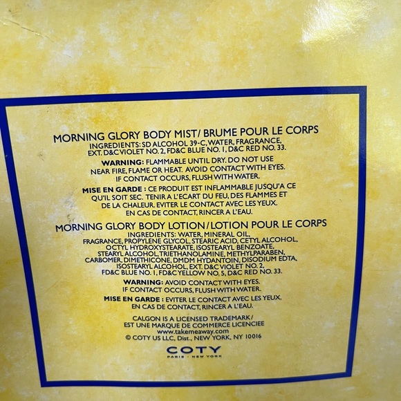 Vintage Calgon Morning Glory body mist & body lotion, NEW - Picture 3 of 4